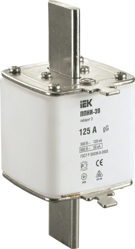 Вставка плавкая предохранителя IEK ППНИ-39 габарит 3 125А фото Вставка плавкая предохранителя IEK ППНИ-39 габарит 3 125А картинка